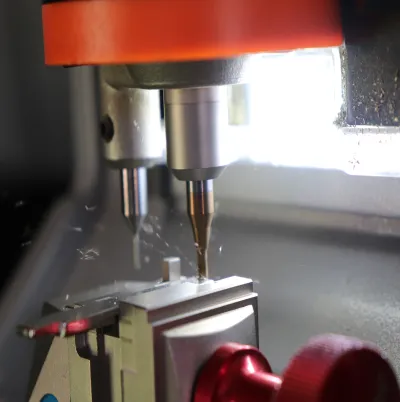 Buzz cutting a precision car key