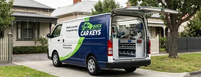 Quick Car Keys mobile van arriving at a suburban Melbourne callout