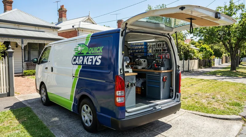 Fully equipped mobile automotive locksmith workshop van