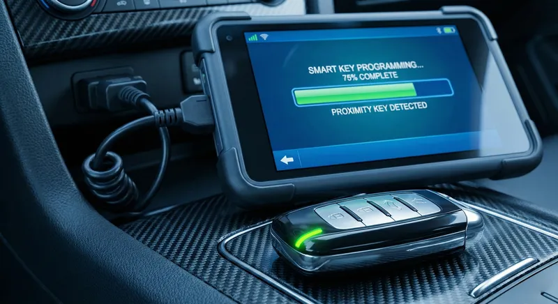 Diagnostic key programming tool used for auction vehicle key replacement